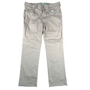 Tommy Bahama Men 36x30 Relaxed Fit Khaki Beige Casual Stretch Pants Tencel Blend